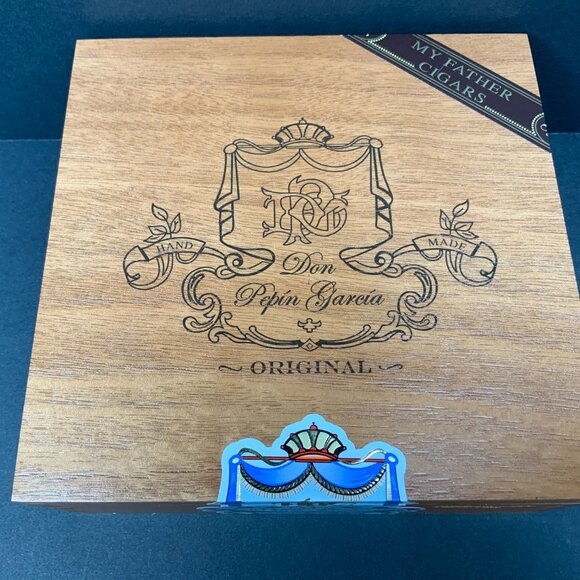 Cigar Box Don Pepin Garcia Original Generosos Empty Wooden Humidor, Hinged Top - Picture 10 of 10